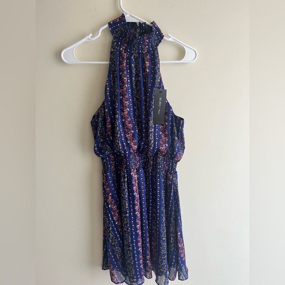 BCBG Blue Floral Dress